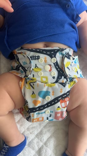Customer photo review of Last Chance Pocket Cloth Diaper with Athletic Wicking Jersey