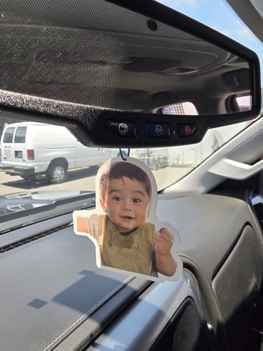 Customer photo review of Custom Car Air Freshener