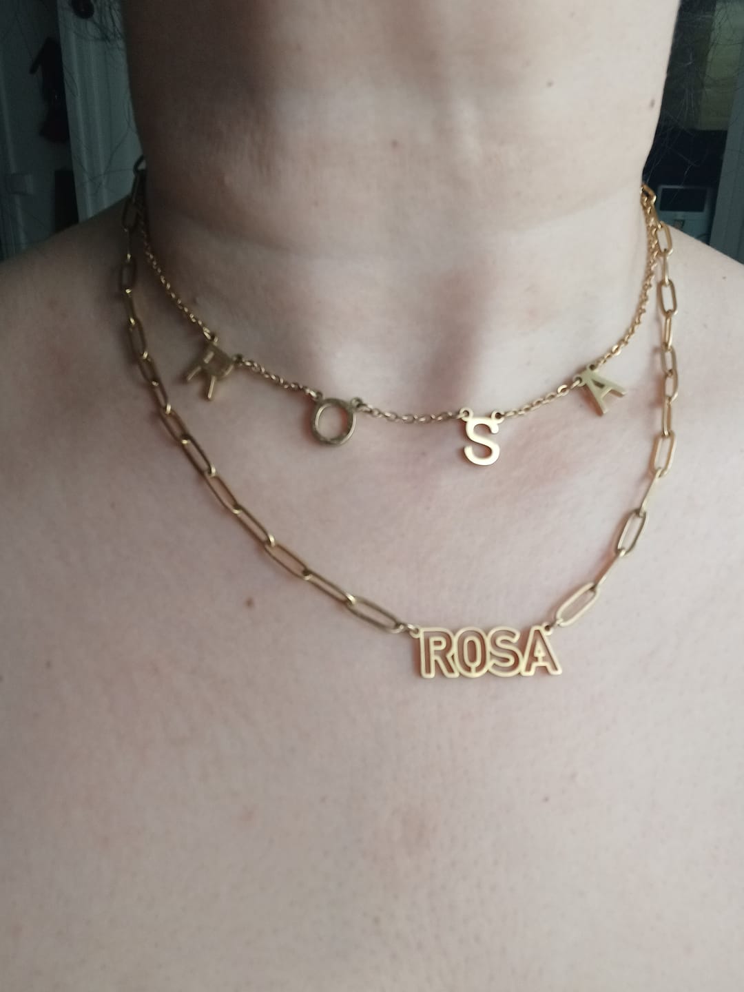 Customer photo review of Collier Choker Initiales