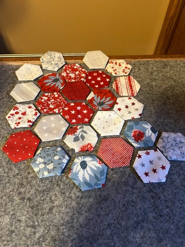 Customer photo review of Hexie Topper PDF Pattern