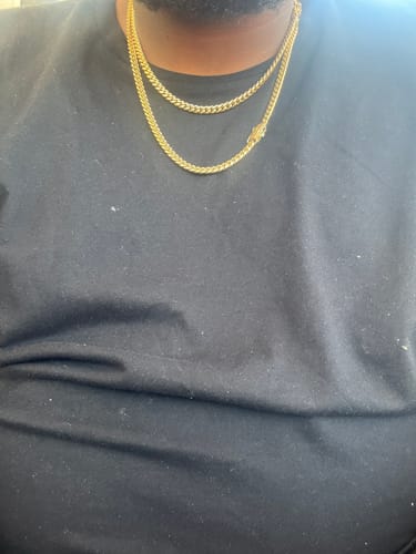 Customer photo review of 6mm 14K Gold IP Premium Miami Cuban Chain
