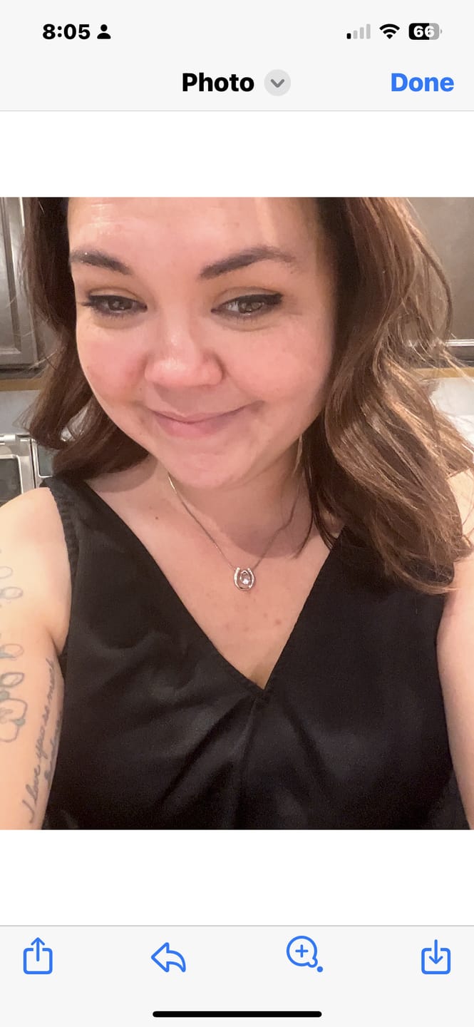 Customer photo review of Daughter Mother's Day Gift- Great Mother- Horseshoe Necklace