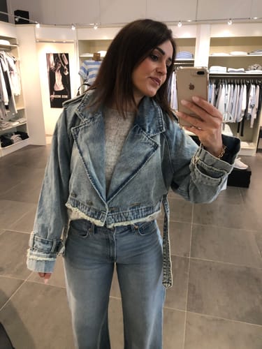 Customer photo review of Jeansjacke im Crop-Schnitt