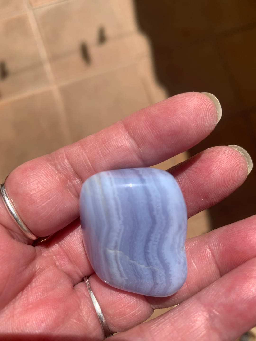 Customer photo review of Calcedonia azul Rodado "A" | Calma - Comunicación