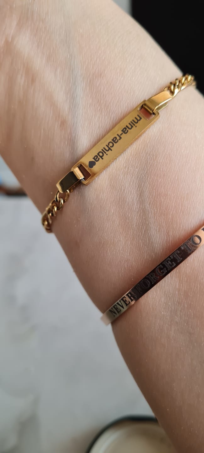 Customer photo review of Baby Name Bracelet