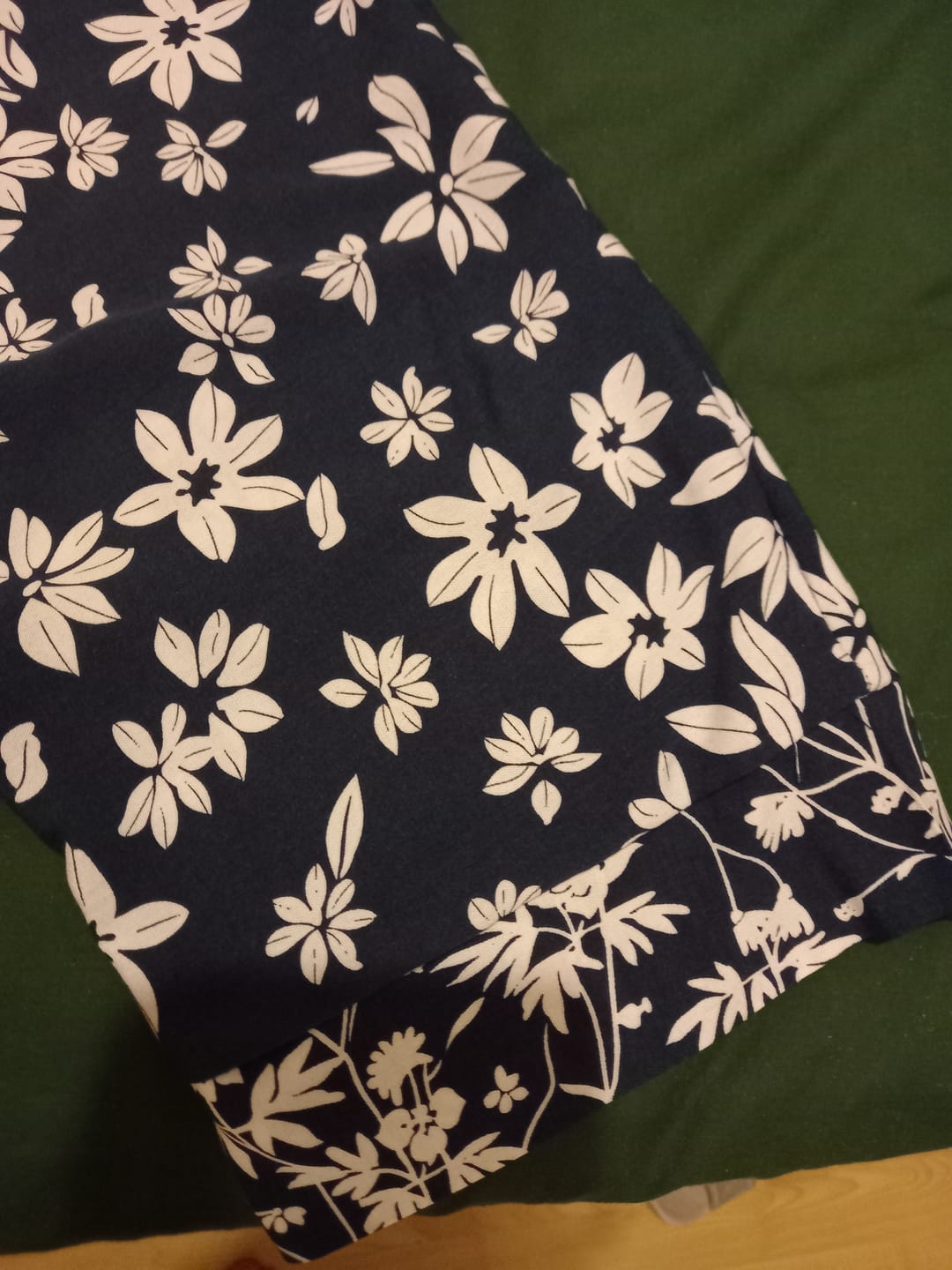 Customer photo review of Busy Flower Vines Viscose Challis Fabric