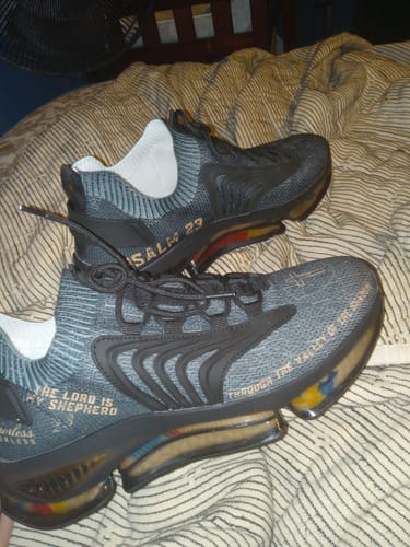 Customer photo review of Men's Black Psalm 23s - First Edition Christian Shoes
