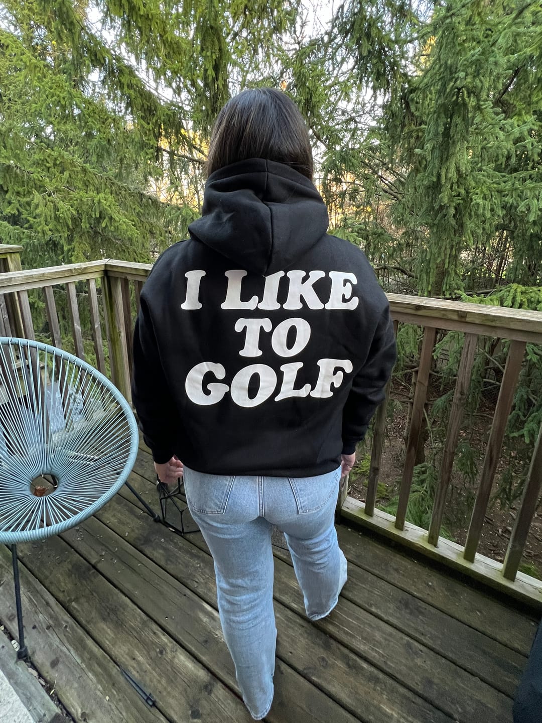 Customer photo review of I Like To Golf Hoodie