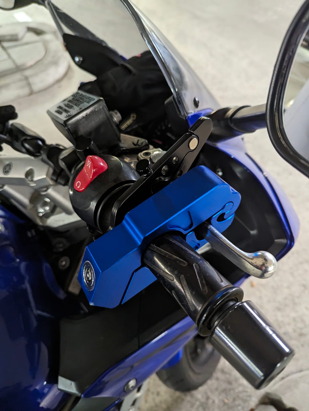 Customer photo review of Motorcycle Handlebar Lock