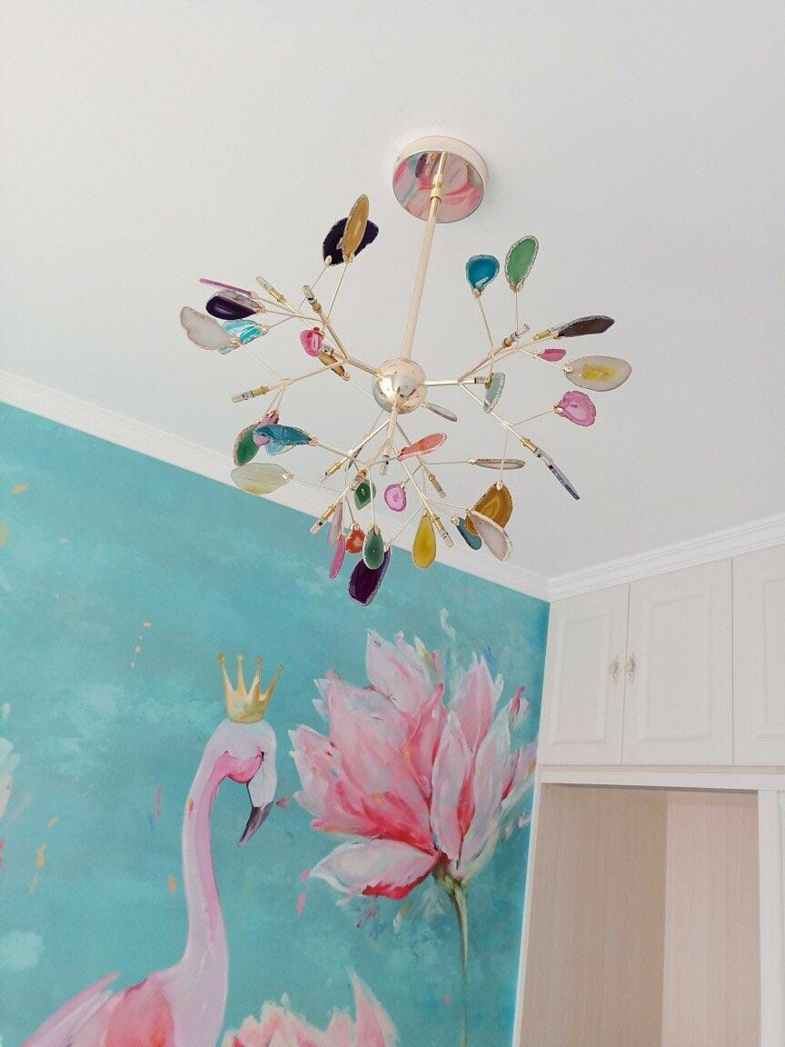 Customer photo review of Heracleum Colorful Agate Branch Chandelier
