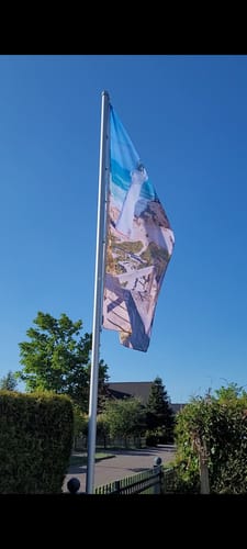 Customer photo review of Fahne inkl. Druck