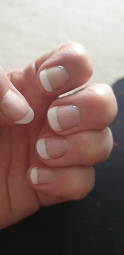 Customer photo review of White French Tip Glitz