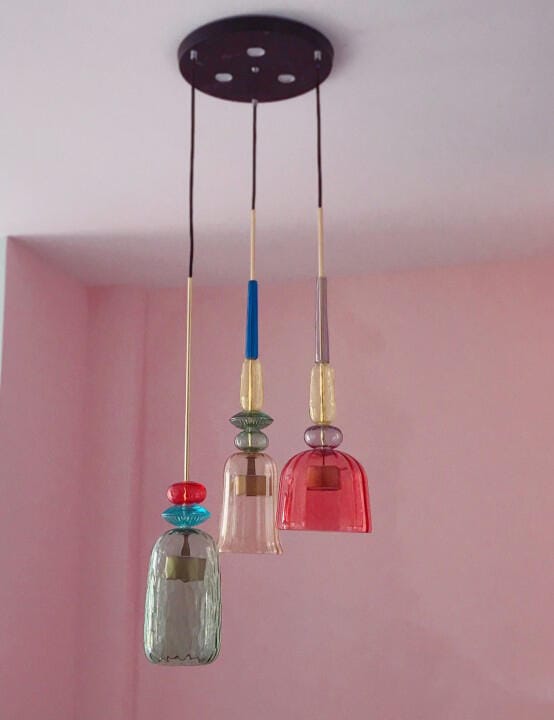 Customer photo review of Olivia Colorful Candy Pendant Light