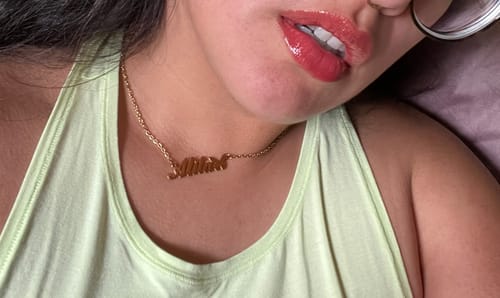 Customer photo review of Butterfly Personalized Necklace