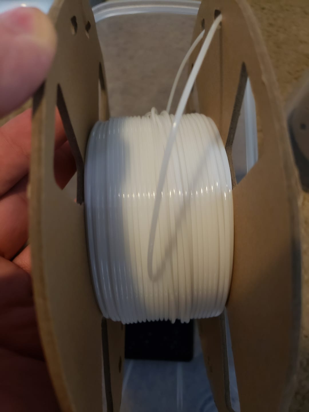 Customer photo review of Cloudy White PETG Filament 1.75mm 1kg