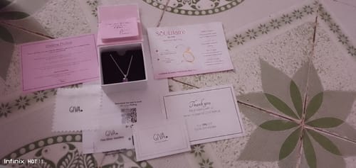 Customer photo review of Silver Gracious Purple Pendant with Link Chain
