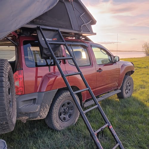Customer photo review of OPENROAD Aluminum Hard Shell Roof Top Tent-PeakRoof LT Series