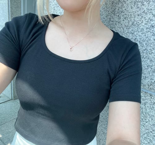 Customer photo review of [Worn by Shin Min-ah] Miss. Doux Gold Necklace JDRNRYS91ZC