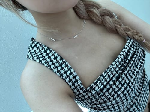 Customer photo review of Miss. Doux Silver Necklace JDRNTYS59ZC