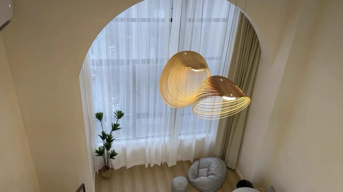 Customer photo review of Home Decor Wood Art LED Chandelier, Dimmable