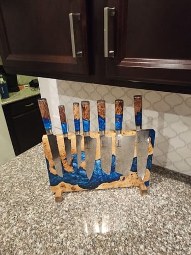 Customer photo review of "Tsunami" Collection - Japanese VG10 Damascus Steel Knife Set