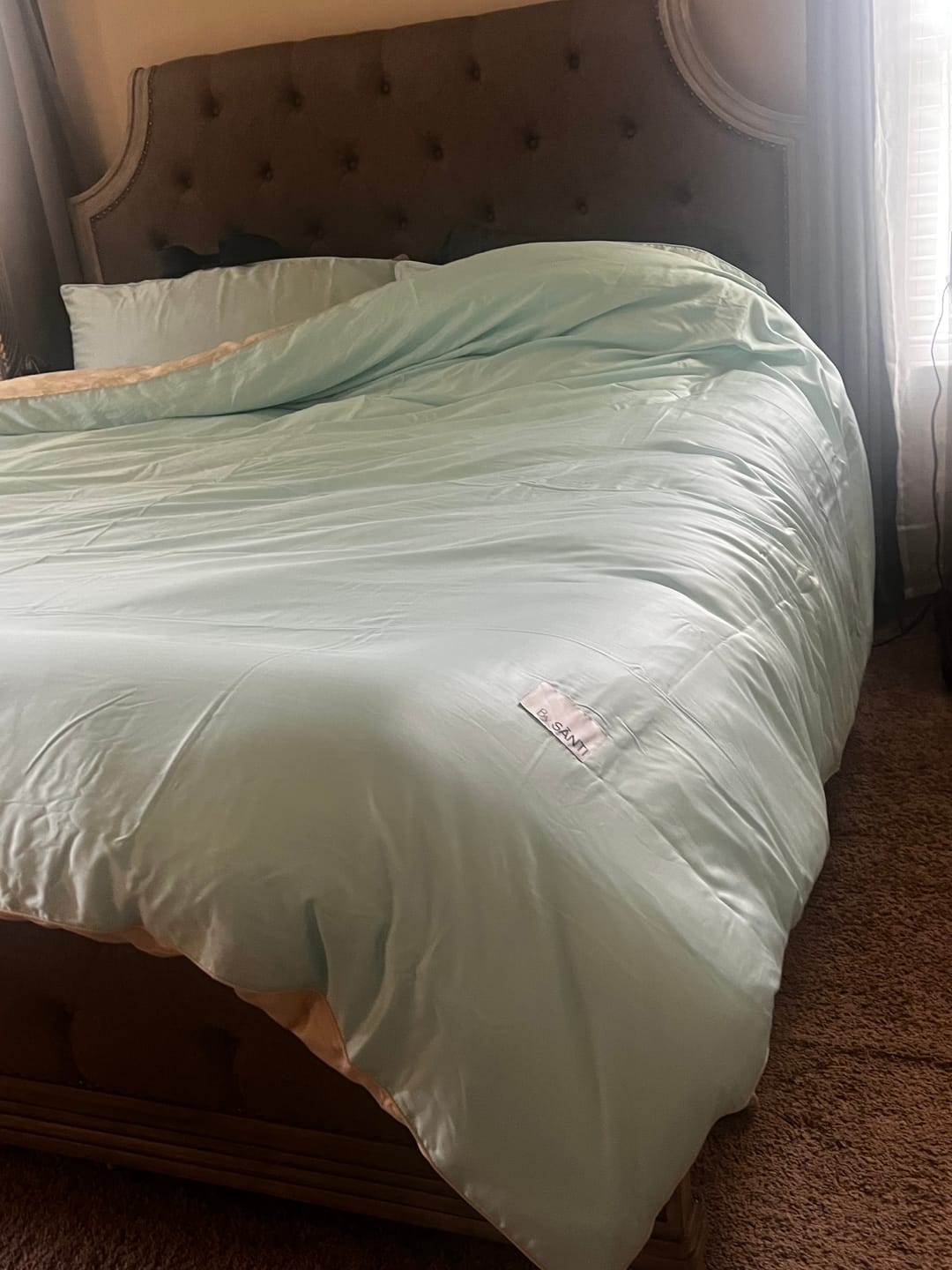 Customer photo review of BRISA Over-Sized Eucalyptus Bedding Set