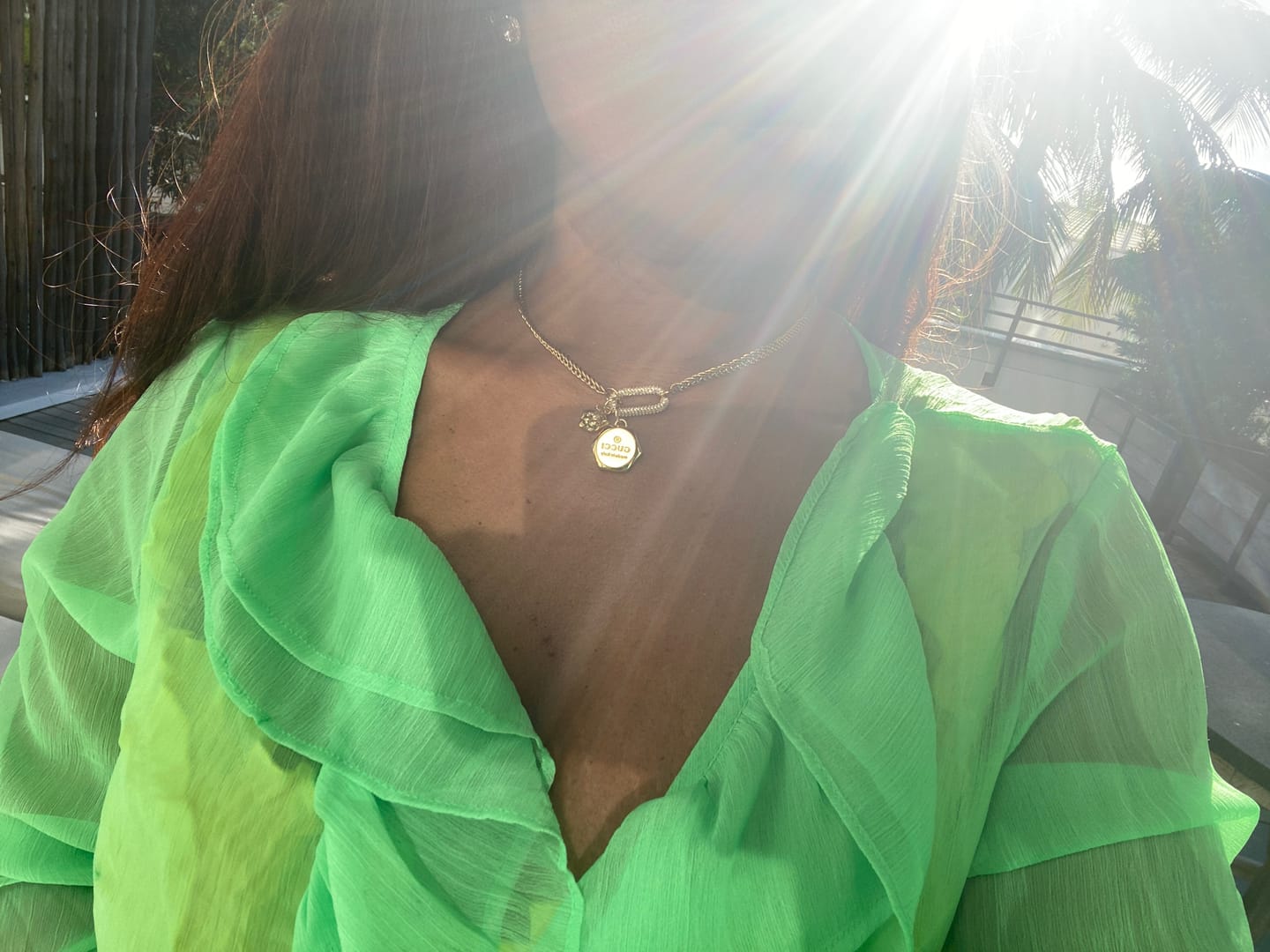 Customer photo review of Tiger Charm Necklace