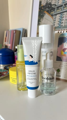 Customer photo review of Round Lab - Crème solaire hydratante au jus de bouleau - 50ml