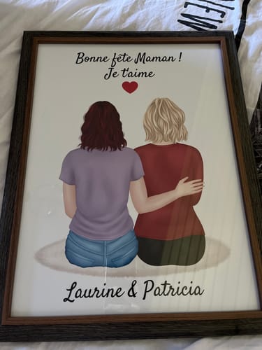 Customer photo review of Affiche Personnalisée - Maman et Fille