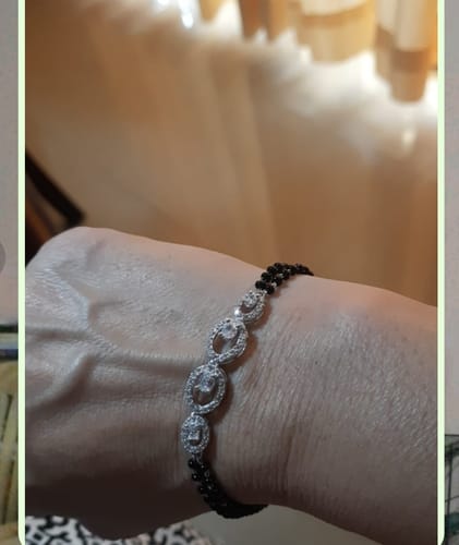 Customer photo review of Silver Pearfection Mangalsutra Bracelet