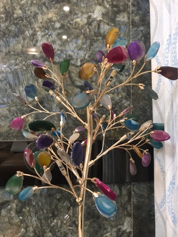 Customer photo review of Heracleum Colorful Agate Branch Chandelier