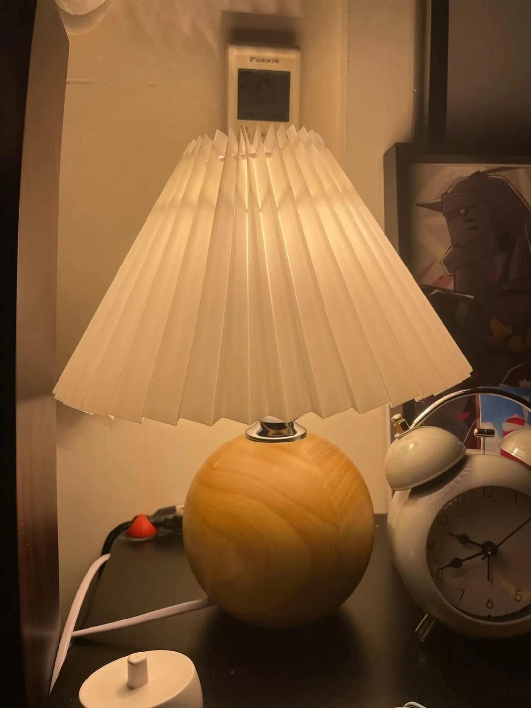 Customer photo review of Nordic Ceramic Pleated Table Lamp