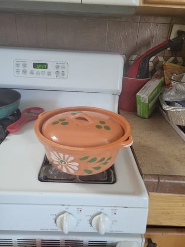 Customer photo review of Michoacan Mexican Clay Cazuela Cooking Pot Lead Free Authentic Clay Pots Sarten de Barro Hondo Casuela