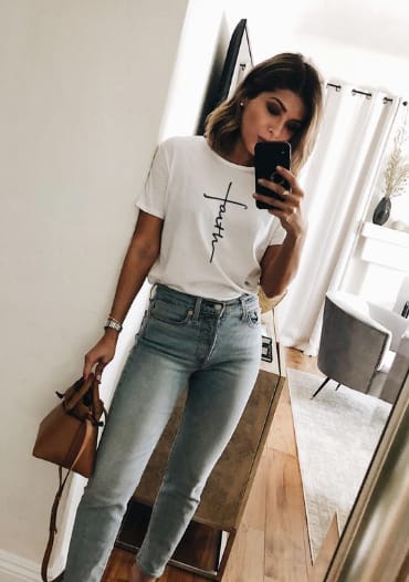 Customer photo review of Women's Faith T-Shirt