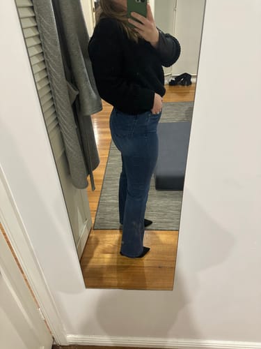 Customer photo review of Impact Flare Fit Jeans - Indigo