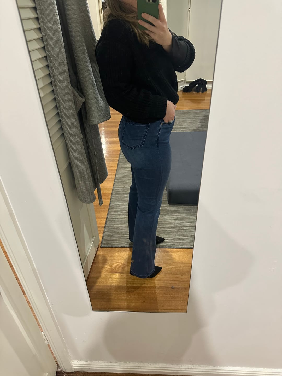 Customer photo review of Impact Flare Fit Jeans - Indigo