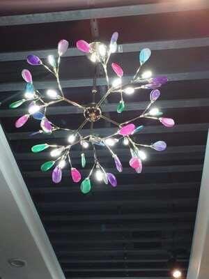 Customer photo review of Heracleum Colorful Agate Branch Chandelier