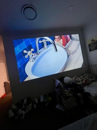 Customer photo review of MovieHub™ Ultra HD Projector + FREE Projector Screen