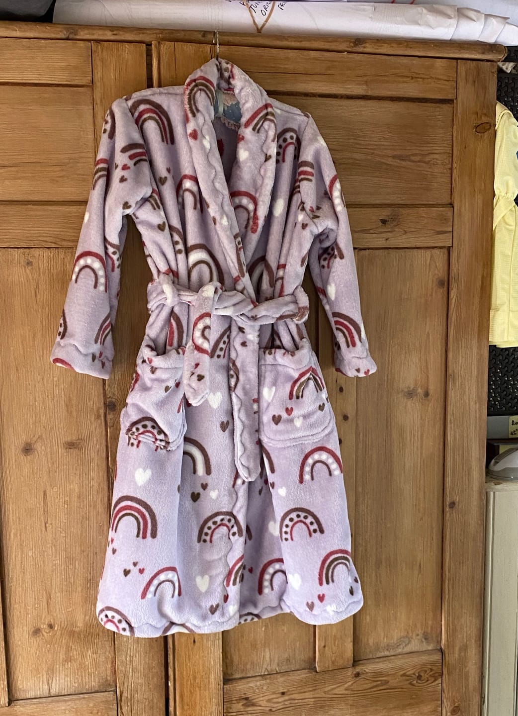 Customer photo review of Rainbow and Hearts Double Face Cuddle Fleece Fabric
