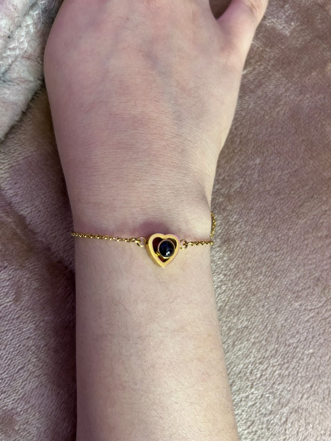 Customer photo review of Personalized Heart Photo Bracelet