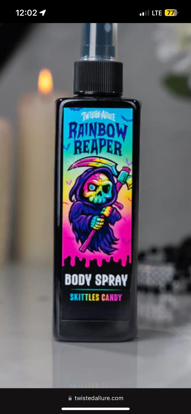 Customer photo review of Rainbow Reaper Body Spray