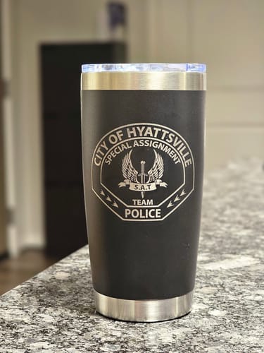 Customer photo review of (6) Custom Laser Engraved - 20oz Tumblers