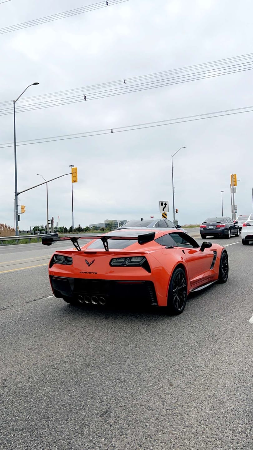 Customer photo review of Corvette C7 ZR1 ZTK Conversion Rear Spoiler High Wing