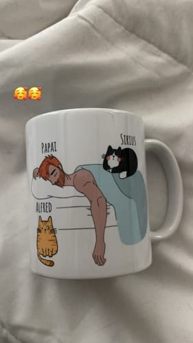 Customer photo review of Personalized Cat Dad Mug