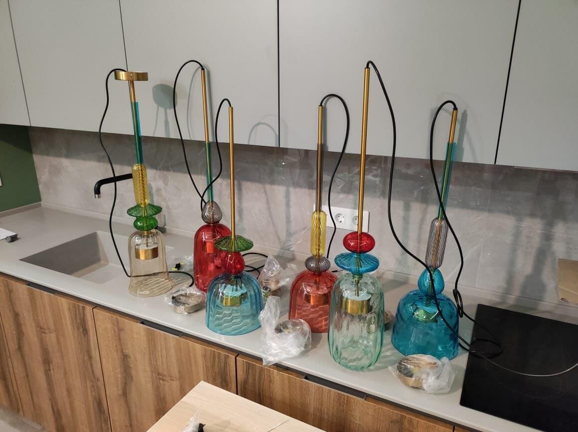 Customer photo review of Olivia Colorful Candy Pendant Light
