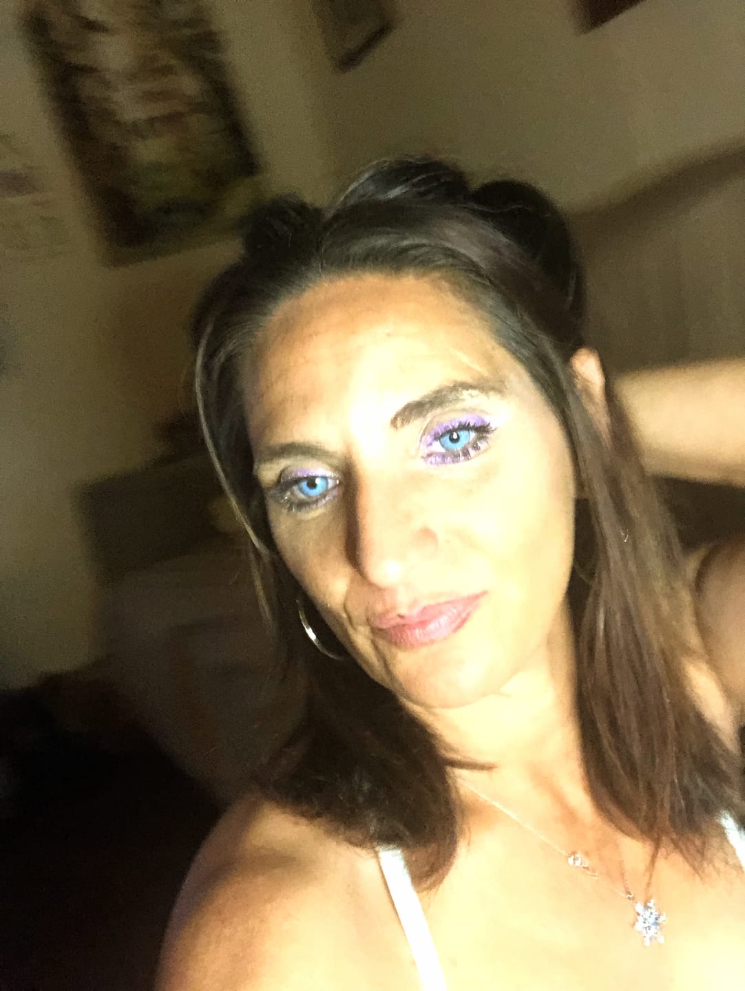Customer photo review of New York Blue Prescription Coloured Contact Lenses