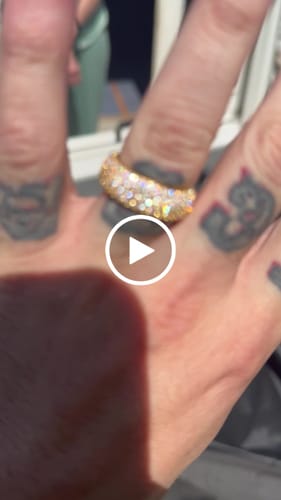 Customer video review of Moissanite 5-Row Band Ring 14K Gold