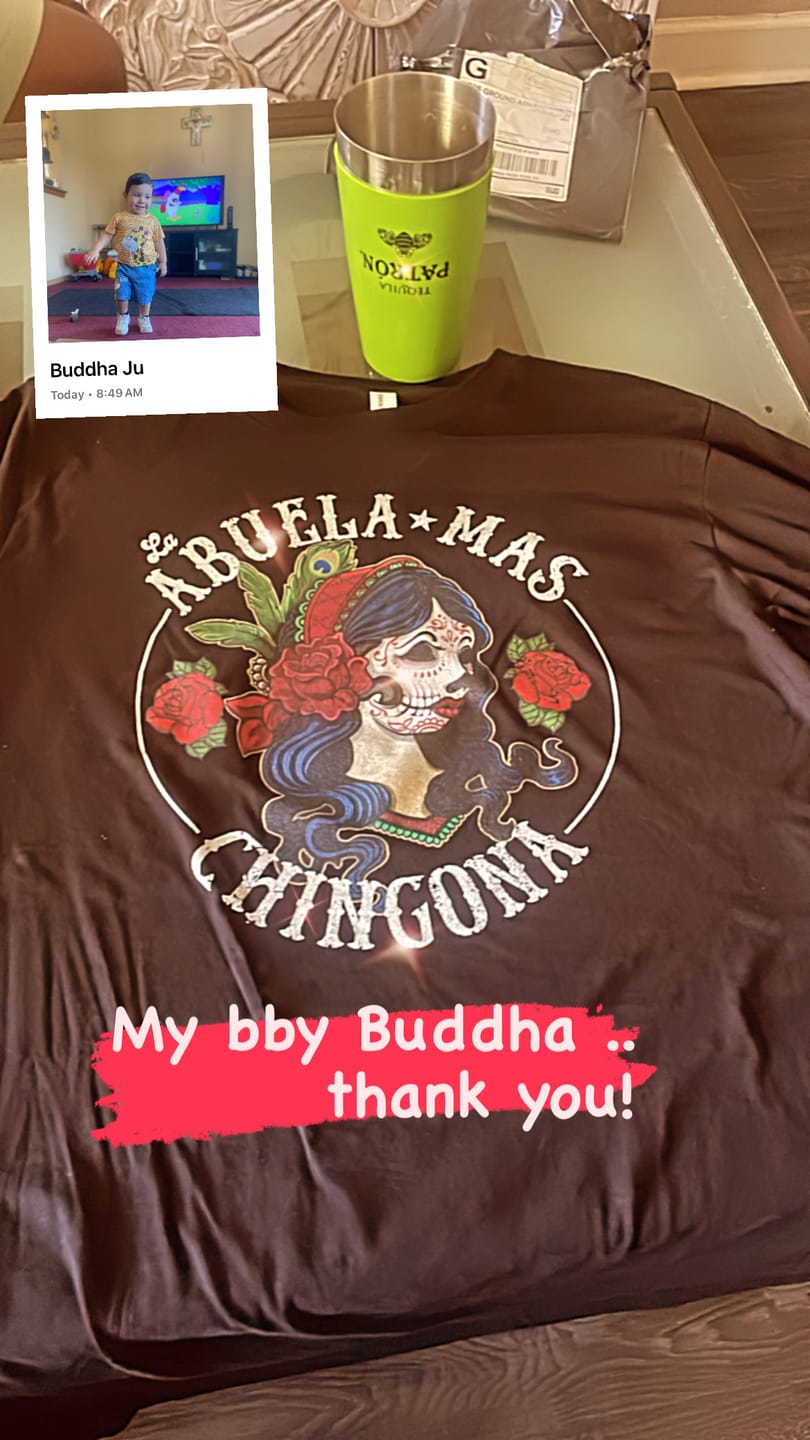 Customer photo review of Abuela Chingona UNISEX Long Sleeve T-Shirt