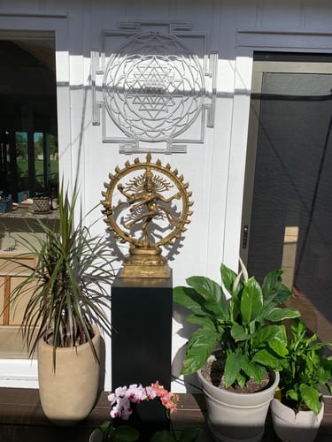 Customer photo review of Sri Yantra Sacred Geometry Metal Wall Decor