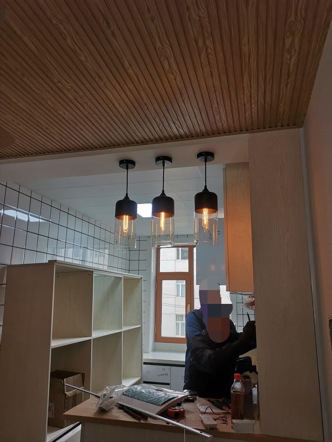 Customer photo review of Umbra Quartet Pendant Light
